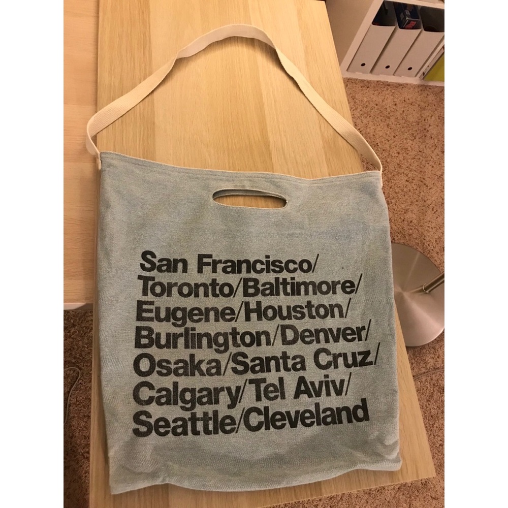 American Apparel tote bag denim